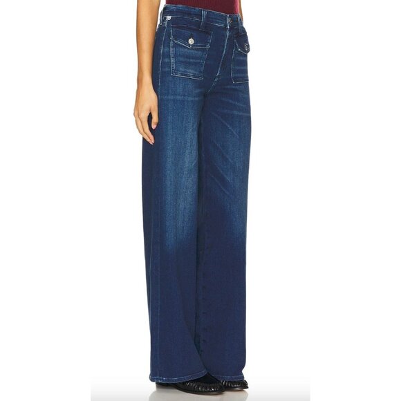 Citizens of Humanity Raven Patch Pocket Wide Leg Blue Jeans Size 28 in Regency - Picture 2 of 6